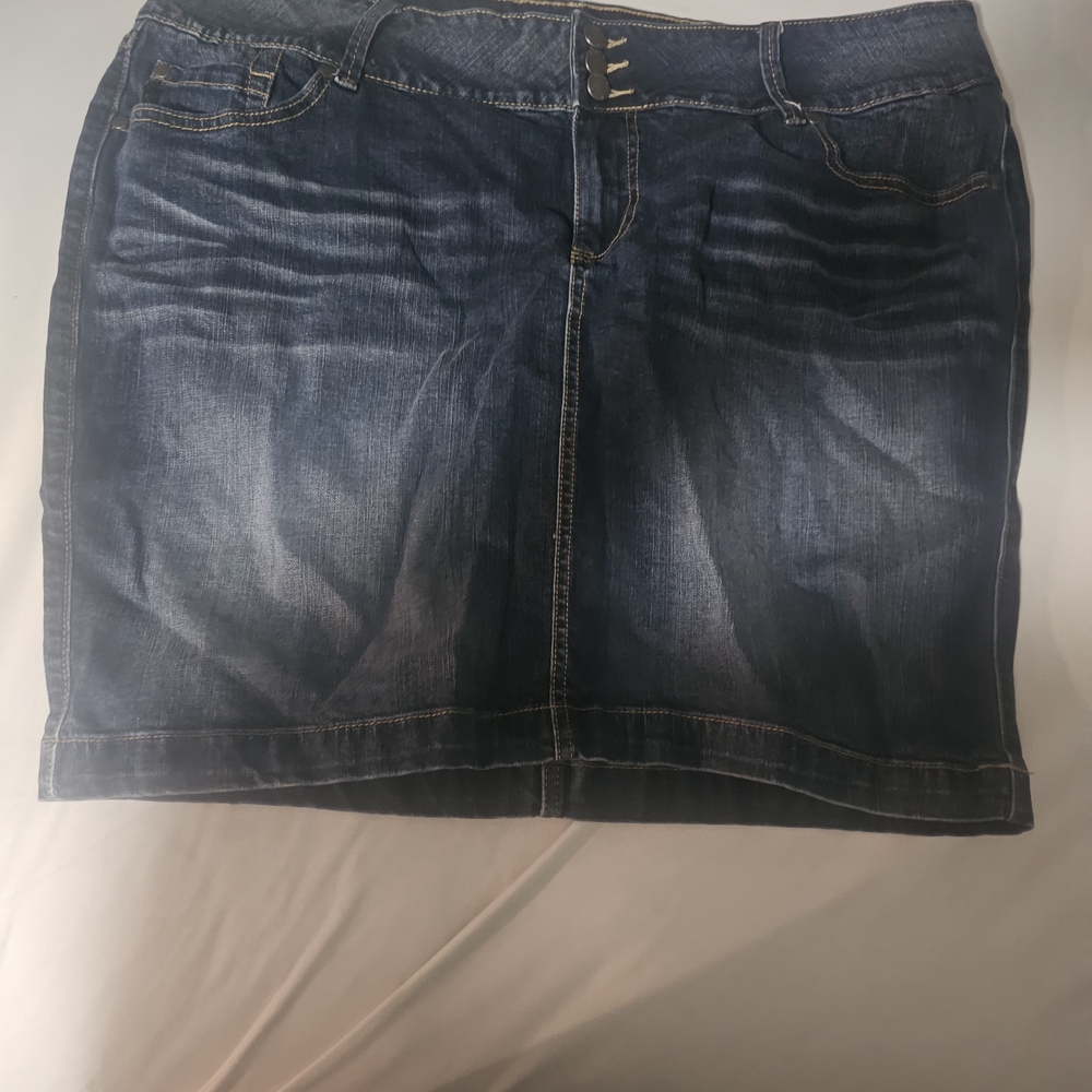 Torrid Dark Blue Denim Pencil Skirt
